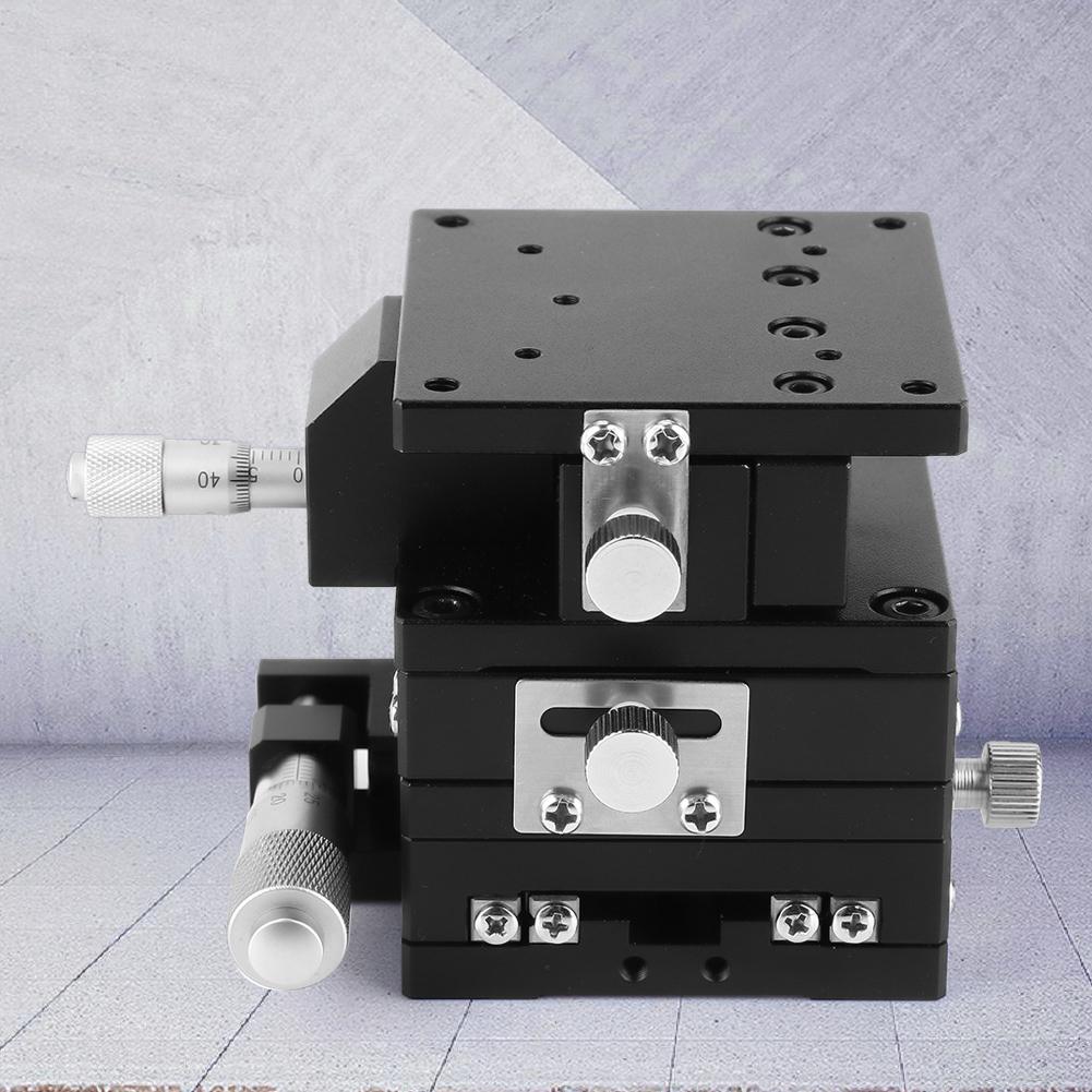 SEMXYZ 60 XYZ Микрометрическая платформа для точной настройки Линейный столик с подшипниковой опорой Настроечный скользящий столик 60*60мм