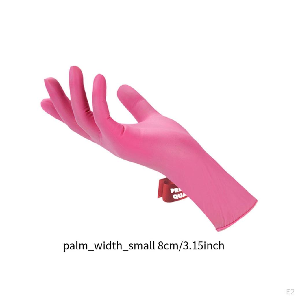 100 Pieces Nitrile Gloves Dishwashing Cleaning Glove Non Slip Heavy Duty Waterproof for Household