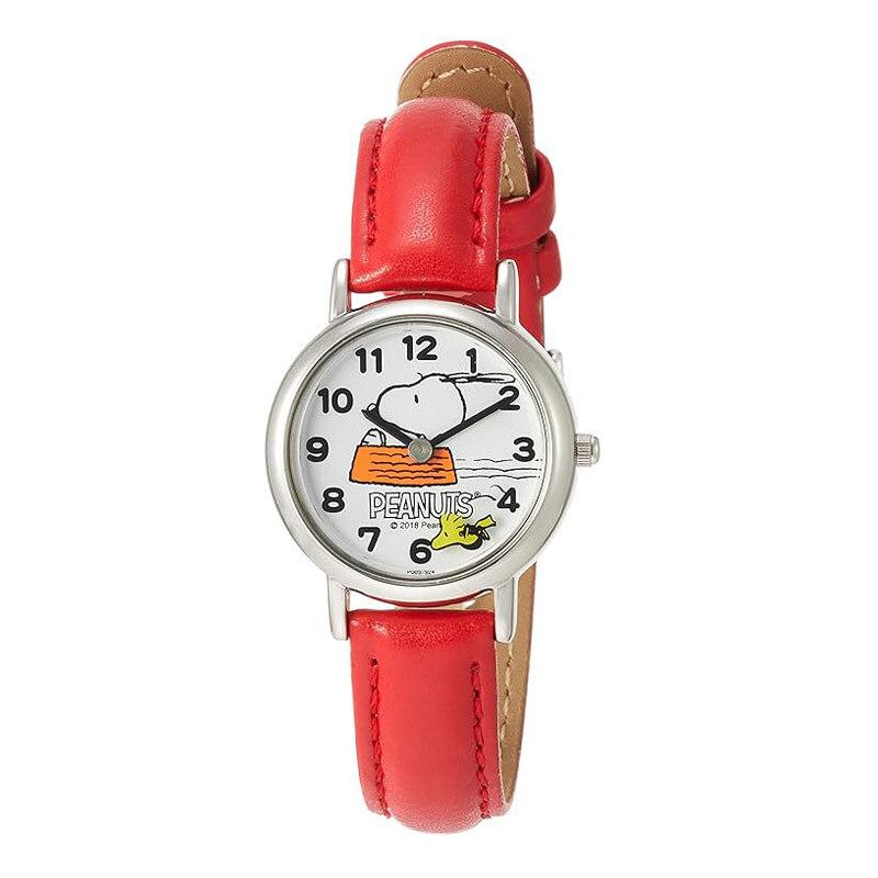 CITIZEN Snoopy Japanese Leather 4966006072693 Watch, Movement, Waterproof, Strap, Red, P003-324