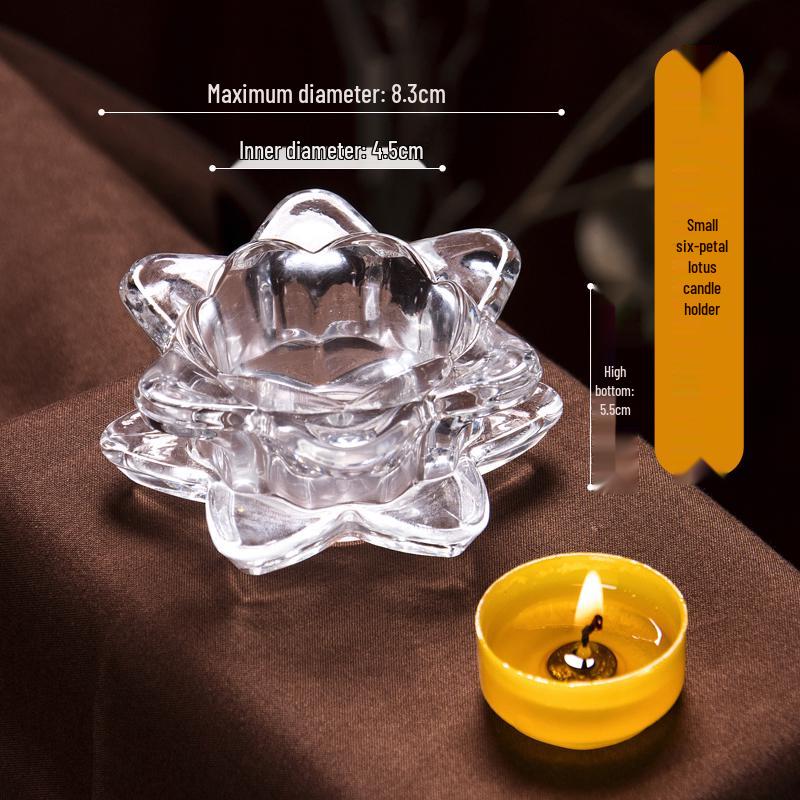 Подставка для лампадки из стекла лотоса: Жаростойкая свеча/масляная лампа для 24-часового использования