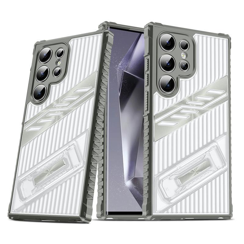Чехол для мобильного телефона Samsung S25 Ultra Stealth Bracket, подходит для S24PLUS, противоударный чехол с защитой четырех углов, S23 Battle Shadow