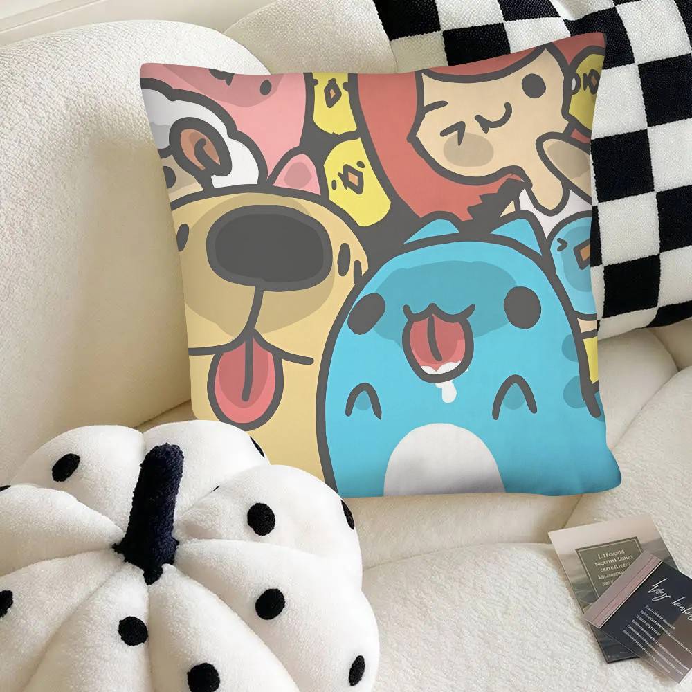 Bugcat Capoo Pillow Case Fashion Square Pillowcase Bedroom Sofa Room Ins Decoration Leisure