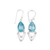 Original Sky Blue Topaz Gemstone 925 Sterling Silver Designer Jewelry Earrings EE-39-2