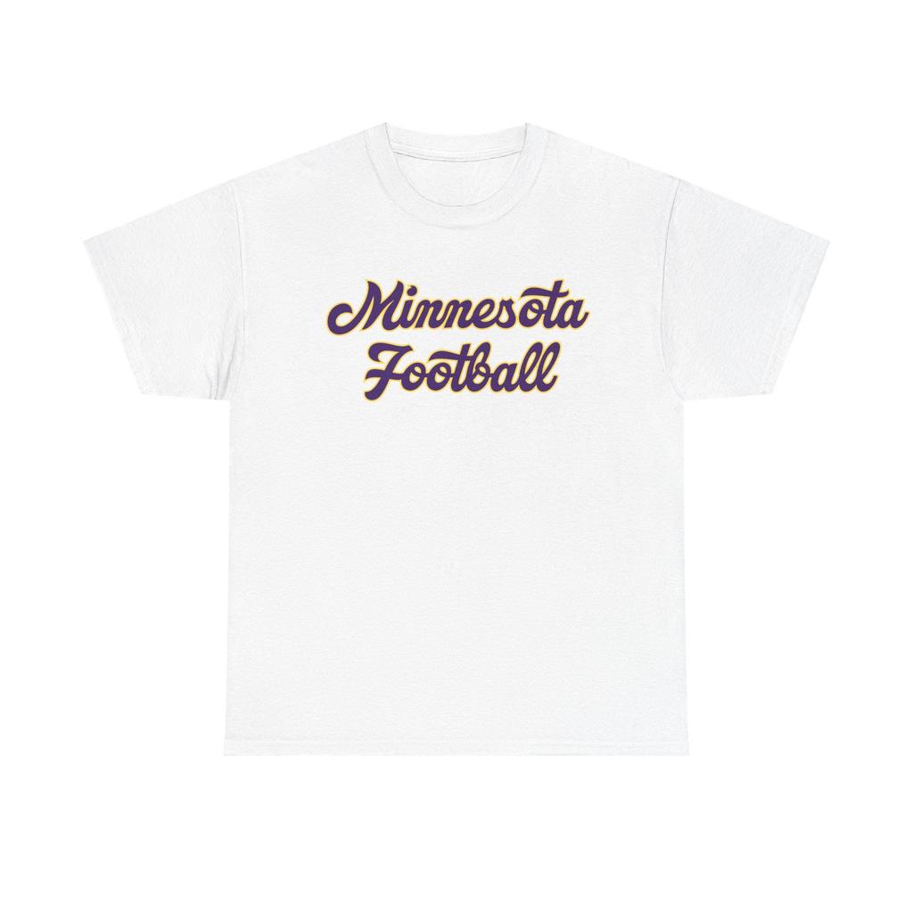 Minnesota Football Men T Shirts Retro Script Tees Cotton Tops