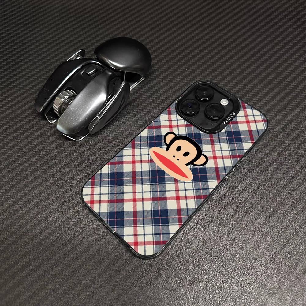 Знаменитый Роскошный Чехол Для Телефона P-Paul F-Frank Для IPhone 17 16 15 14 11 12 13 Pro Max Plus Pro Цветной Серебристый Чехол