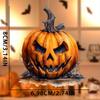 2D Pumpkin Halloween Hanging. Car Rearview Mirror Decor Perfect for Halloween Celebrations.