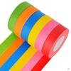 DEWEL Masking 6 20m Craft Interior DIY Art Mesh Fiber 6 Classroom Teacher Artist Paper Decorative Kids Solid Color Tape, Colors, 2.5cm Wide, Long,