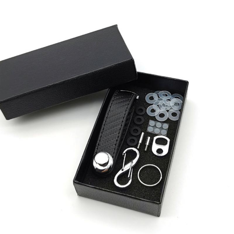 Креативный брелок, устройство для хранения ключей, сумка для ключей для мужчин и женщин, брелок из натуральной кожи, сумка для хранения ключей.