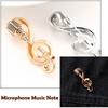 Аксессуары DIY украшения рюкзак воротник булавки винтажный микрофон ноты золотая брошь булавки
