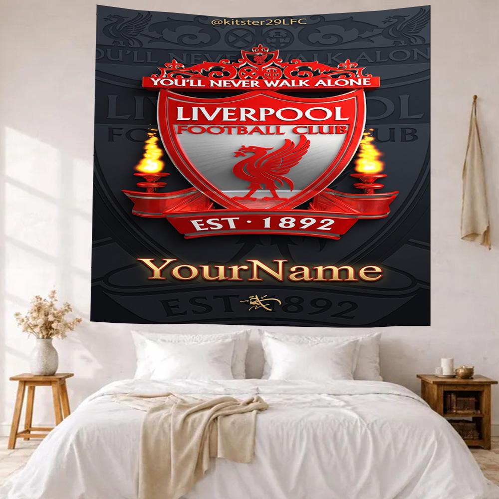 Liverpool Custom Your Name Wall Decor Tapestry Art For Pet Memorial Birthdaywedding Party Backdrop Family Gift