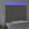 VidaXL LED Headboard Bedroom Furniture Single Bed Accessory Headboard Bed Frame Interior Light Grey 3122888