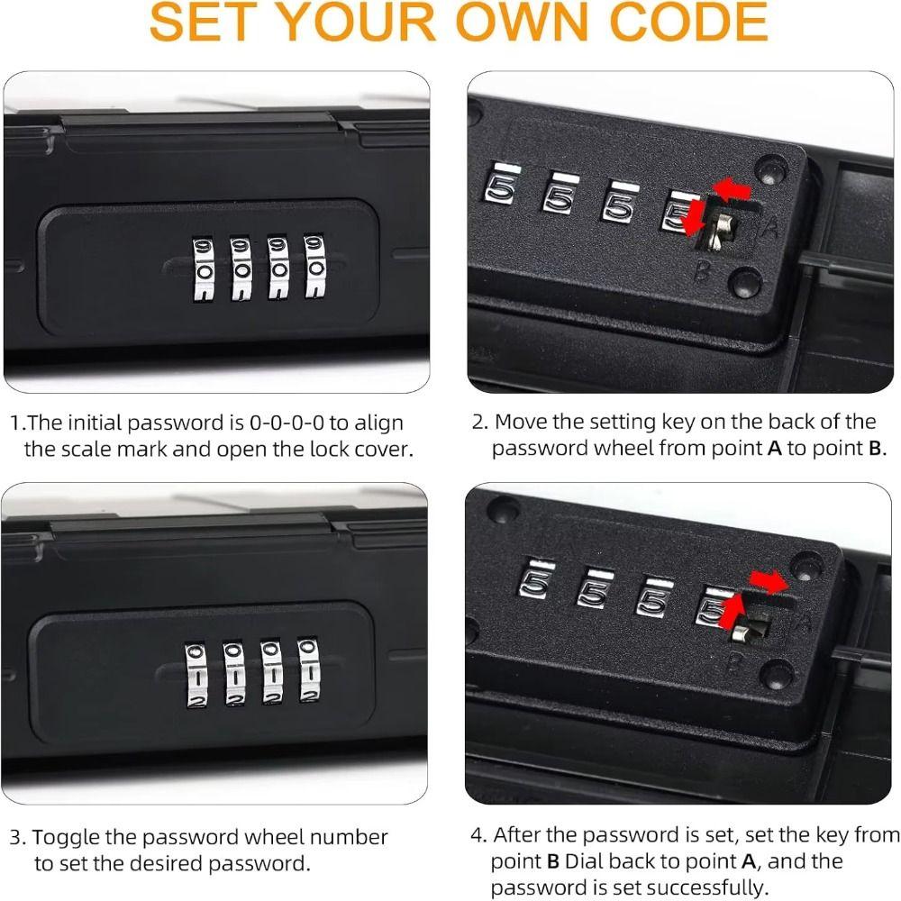 Замок безопасности Дорожный сейф с съемной кабельной ручкой Коробка для хранения паролей Путешествие