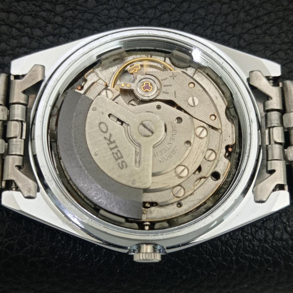 ЯПОНСКИЕ ВИНТАЖНЫЕ ОТРЕМОНТИРОВАННЫЕ МУЖСКИЕ ОРАНЖЕВЫЕ ЧАСЫ SEIKO 5 АВТОМАТИЧЕСКИЕ 6309A a442426-1