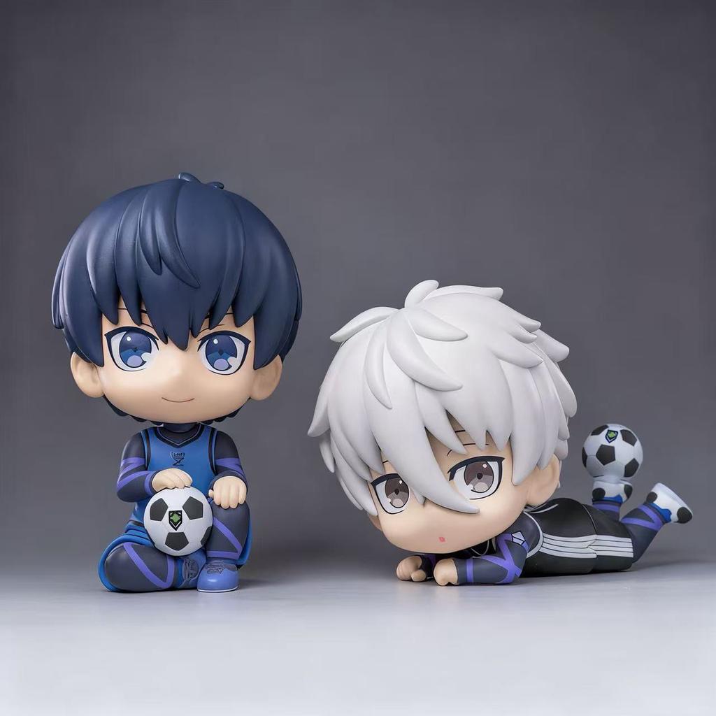 Anime Cute Nagi Yisagi Isagi Yoichi Sitting Action Figure PVC Doll Tabletop Model Anime Peripheral Creative Toys Gift