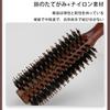 FamGift Круглая щетка с натуральной щетиной кабана, деревянная, для завивки и сушки феном, Антистатическая, Уход, Моделирование, Термостойкая,