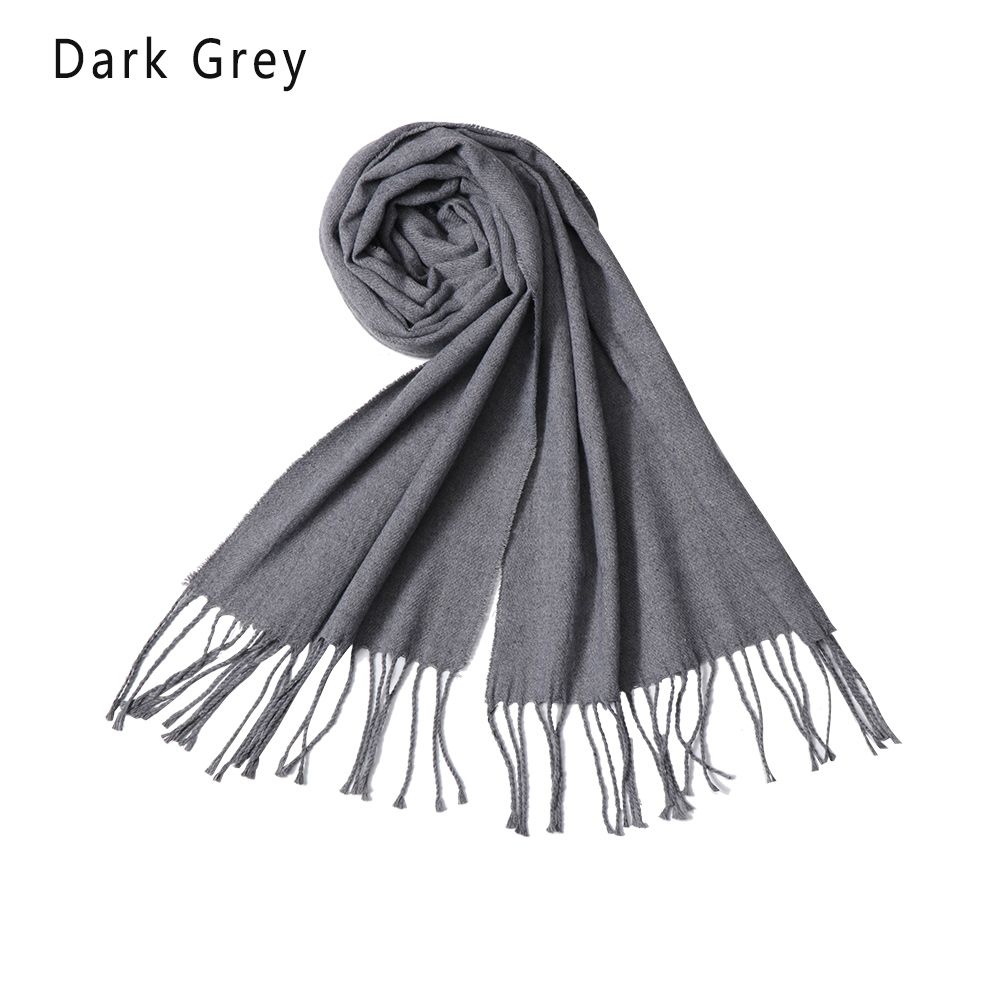 Business Autumn Winter Warm Long Shawl Cotton Scarf Pashmina Cotton Pure Color