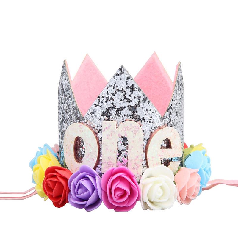 Головной убор на день рождения шляпа корона детский номер фото цветок вечеринка 1 шт день рождения ребенок корона выступление повязка на голову повязка на голову аксессуары