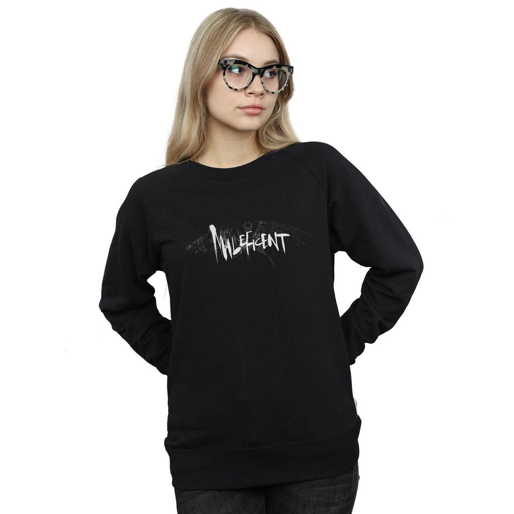 Disney Womens/Ladies Maleficent Mistress Of Evil Wings Silhouette Sweatshirt