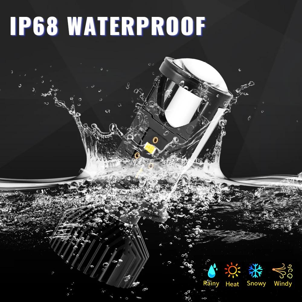 Y6 H4 светодиодный прожекторный фонарь линза проектора мини H4 светодиодные линзы с чипом вентилятора охлаждения дальний и ближний свет 90 Вт би светодиодная линза 12 В