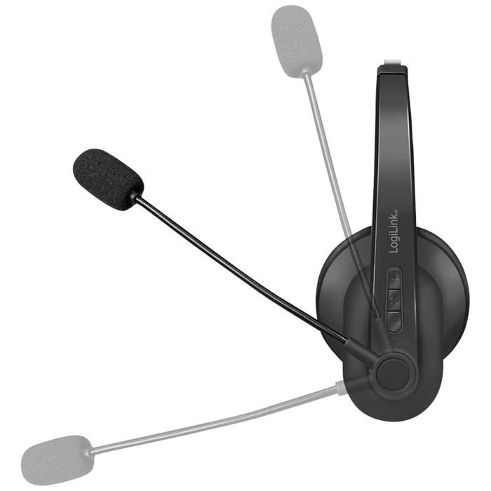 Casque Mono Bluetooth - LOGILINK - BT0059 - Station De Charge - Autonomie 18h - Micro Réglable