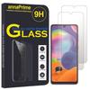 Screen Protector - VCOMP - Samsung Galaxy A31 - Tempered Glass - Pack of 2 - Scratch-resistant