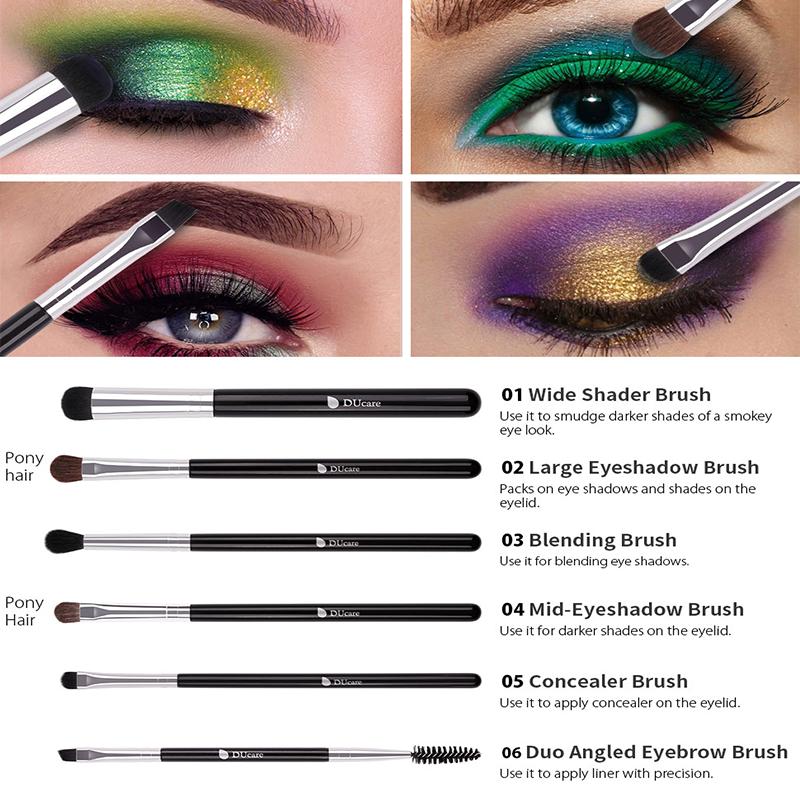 Набор кистей для макияжа глаз 6 штук