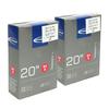 SCHWALBE (Schwalbe) [Genuine] Tubes for 20x1.10/1.50 and 20x11/8 (406) Presta 40mm Valves, 6SV (Set of 2)