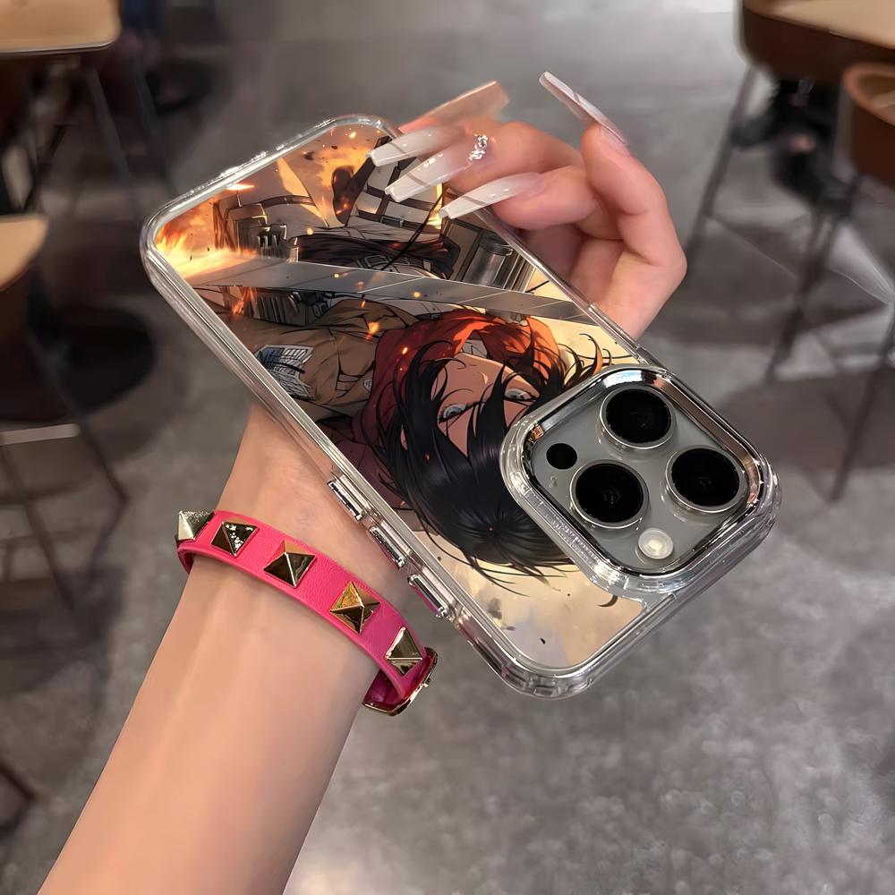 Чехол для телефона A-ATTACK ON T-TITAN Для IPhone 17 Air 16 15 14 13 12 11 Pro Pro Max Plus Прозрачный Мягкий Чехол