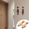 2 Pieces Men's and Women's Restroom Signage Bathroom Decorations Wall Sticker Decor