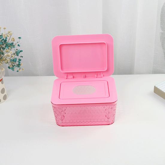 Диспенсер для салфеток Коробка для хранения Большой вместимости Пыленепроницаемый Защита от влаги Прозрачный дизайн Коробка-кейс для ванных салфеток