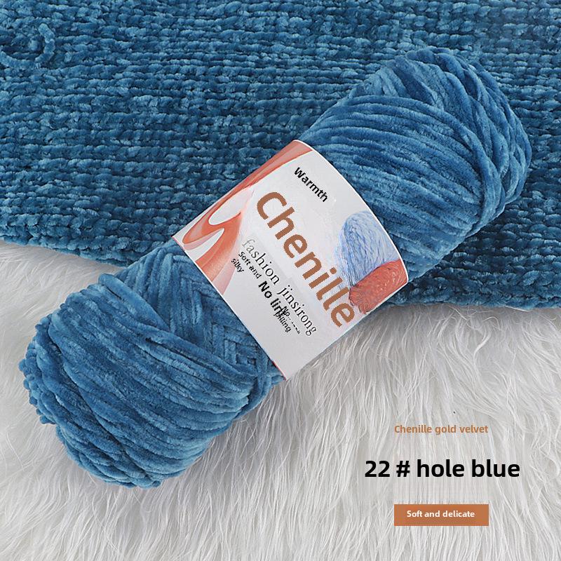 Вязаный шарф, шапка, тапочки крючком из золотистого бархата с шениллом, набор для самостоятельного вязания из кукольной шерсти