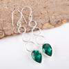Green Emerald Gemstone Earrings Jewelry, Handmade Gorgeous Silver Earrings, 925 Sterling Silver Jewelry For Wedding Gift