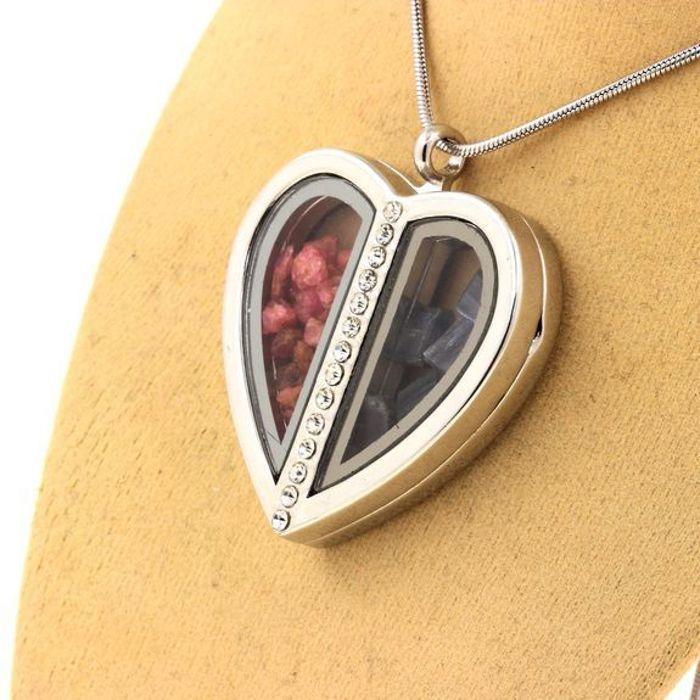 Stones and Minerals. Spinel + Raw Kyanite Necklace. Heart Model.