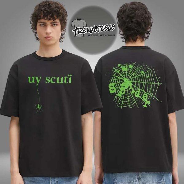 Мерч Young Thug Uy Scuti x Sp5der Зеленый Логотип Двусторонняя Унисекс Футболка Унисекс Футболка