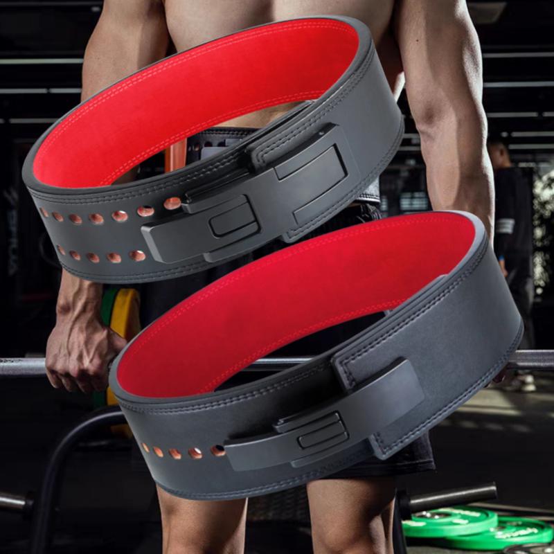 Weightlifting Belt for Squat Barbell Powerlifting Adjustable Leather Waist Support Bodybuilding Exercise Fitness Protective Belt