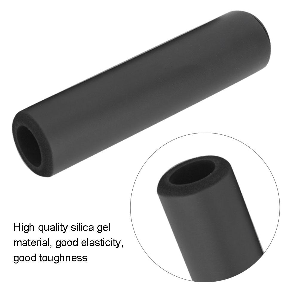 A Pair Silica Gel Shock Absorption Anti Skid Bike Handlebar Cover Bicycle Accessory(Black )