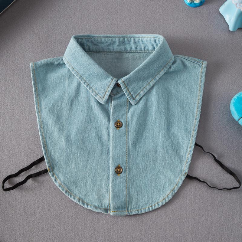 Korean Fake Collar for Children Denim Shirt Detachable Shirt Collar Boys Girls Neckwear Decorative Kids Faux Col