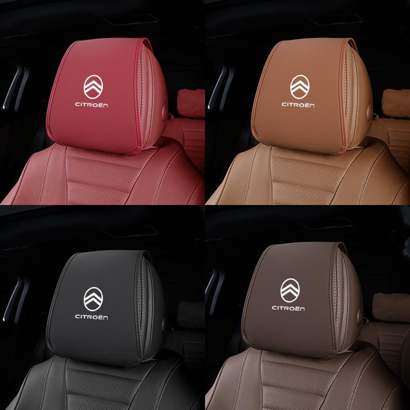 APG1 Citroen Car Pillowcase Car Supplies Leather Headrest Cover For Citroen C4 C3 C2 C1 Berlingo Picasso Anti Fouling Decoration Mat