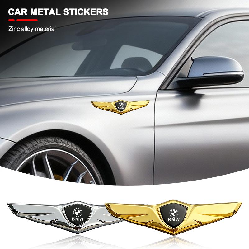MLKW1 3D Metal Decal Alloy Car Emblem Body Front Hood Angel Accessory For BMW M5 M4 M3 F20 F40 F22 F30 E90 F32 F10 F06 F07 F46 E60 Z4