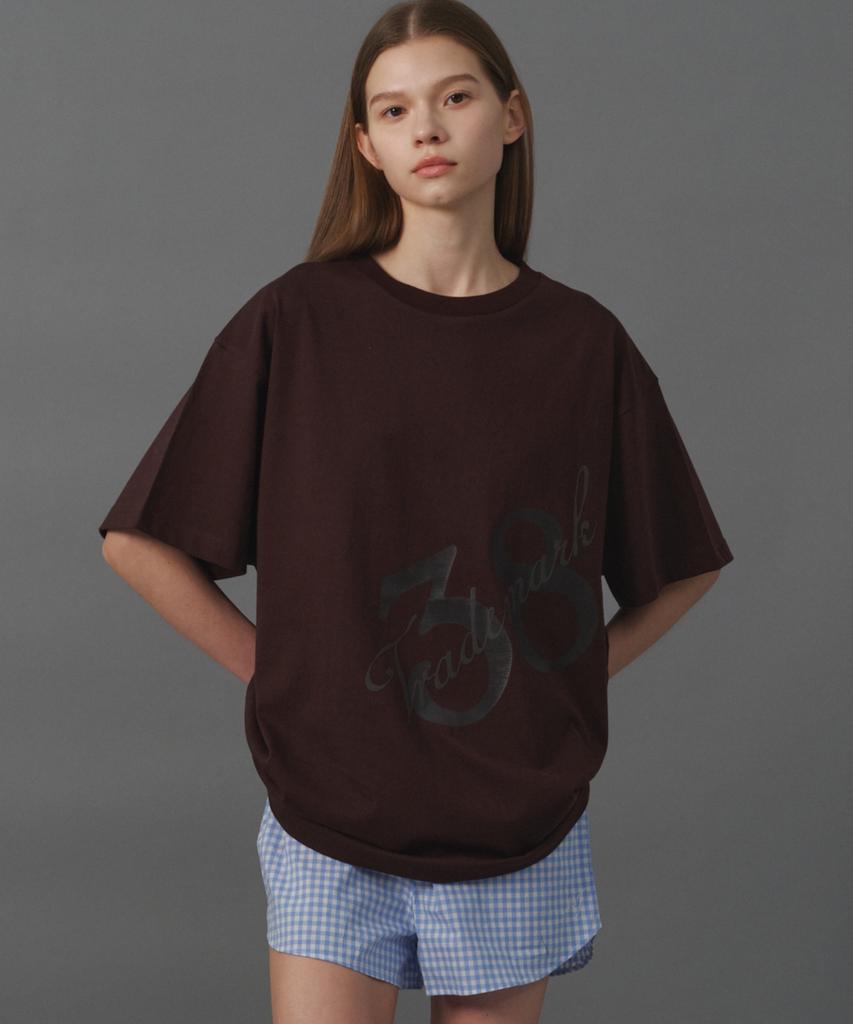 MOONSUN M.C Unisex, 38Tm Oversized T-Shirt / Brown