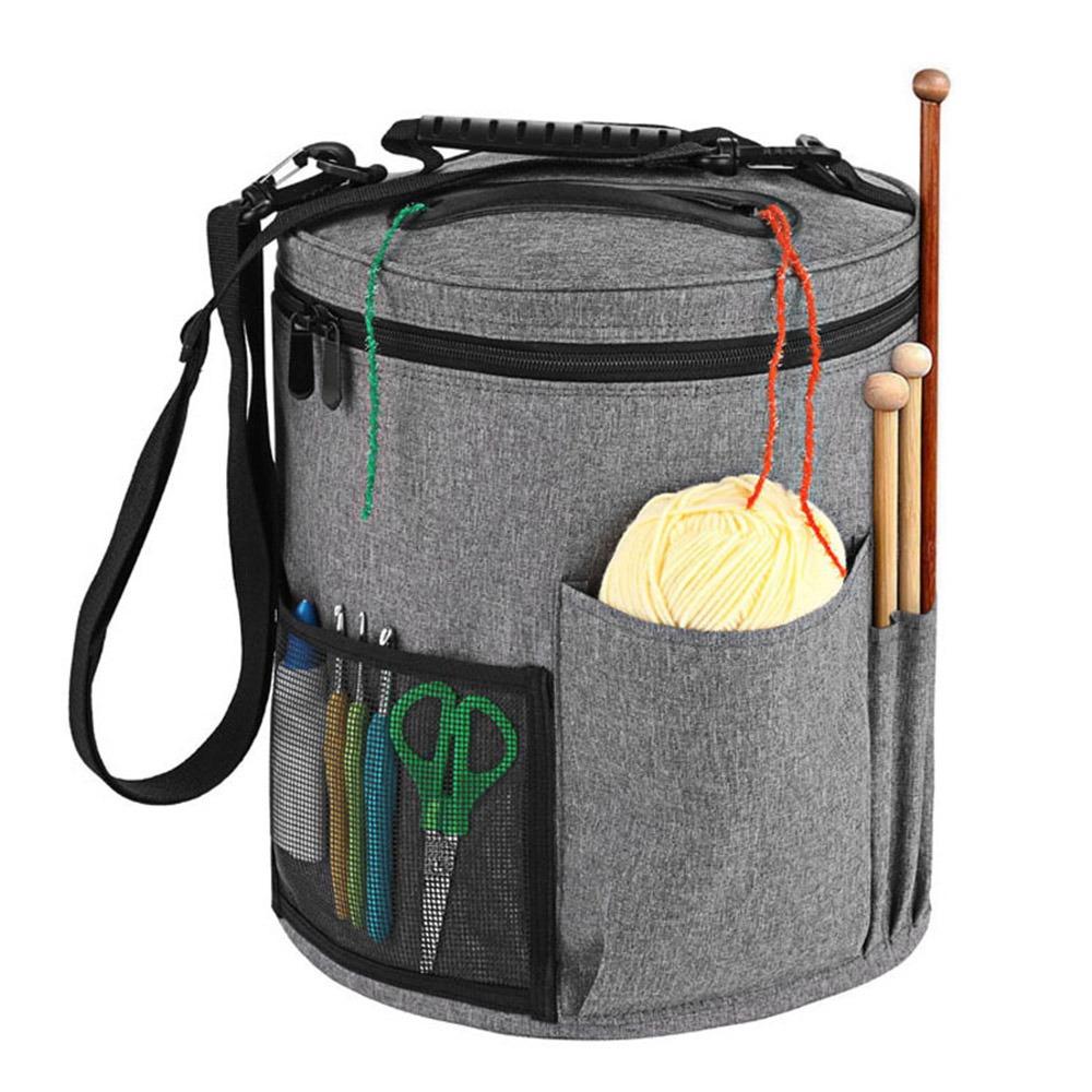 Хранение крючков и спиц Сумка для хранения вязальной пряжи Портативная сумка-тоут для любителей вязания своими руками