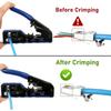 Pass Through RJ45 Crimp Tool Kit All-in-One Ethernet Crimper Cat7 Cat6 Cat5 Crimping Tool with Network Cable Tester