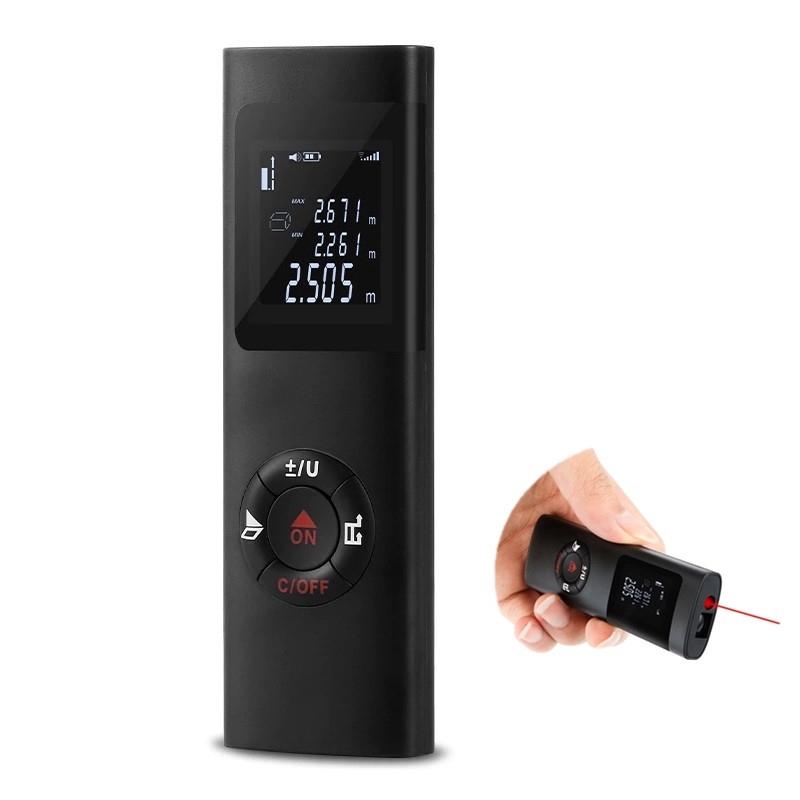 Электронный портативный лазерный дальномер 40 м, мини-лазерный дальномер, лазерная лента, IP54, водонепроницаемый ЖК-дисплей с подсветкой