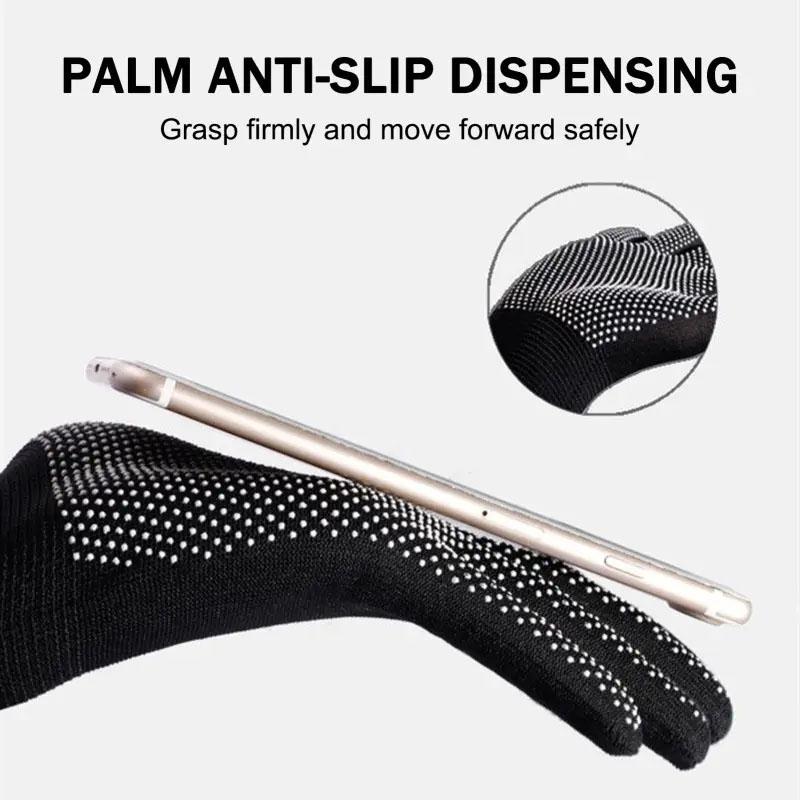 Нескользящие перчатки из нейлона для сенсорного экрана для мужчин и женщин летом на открытом воздухе для езды на велосипеде для работы и фитнеса дышащие нескользящие перчатки для дозирования