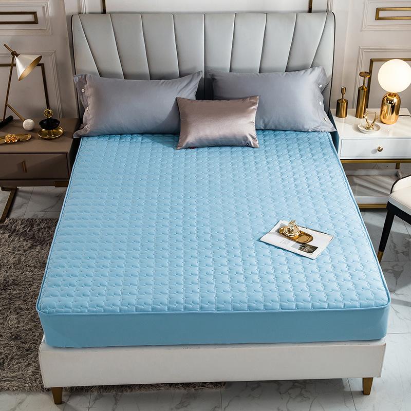 100% утепленный стеганый наматрасник из 100% хлопка, антибактериальный защитный коврик для кровати королевского размера, наволочка в комплект не входит