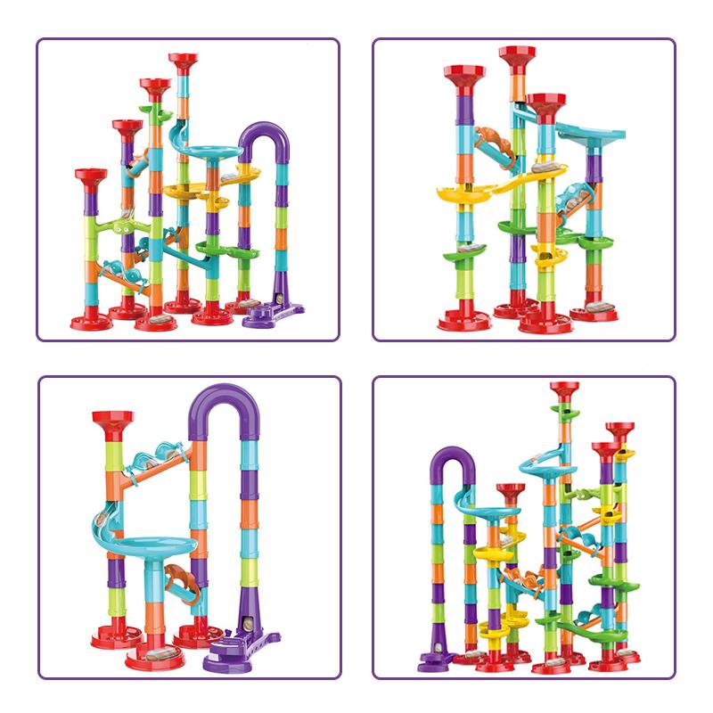 Marble Run Race Track Building Blocks Дети 3D Лабиринт Ball Roll Игрушка DIY Marble Run Race Coaster SetРождественский подарок