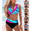 Bright Colourful Printed Low Waist Bikini Suit Sexy Women's Swimwear Two Piece Swimwear Beach Swimwear S-5XL