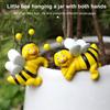 2 шт., украшение для кашпо, подвесная скульптура пчелы, мультяшная фигурка пчелы из смолы