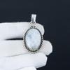Подвеска из драгоценного камня Rainbow Moonstone, стерлингового серебра 925 пробы, натуральная белая радуга, праздничный подарок для нее, ювелирные изделия для особых случаев