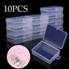 10Pcs Beads Rectangle Transparent Plastic Storage Case Packaging Box Container Mini Boxes